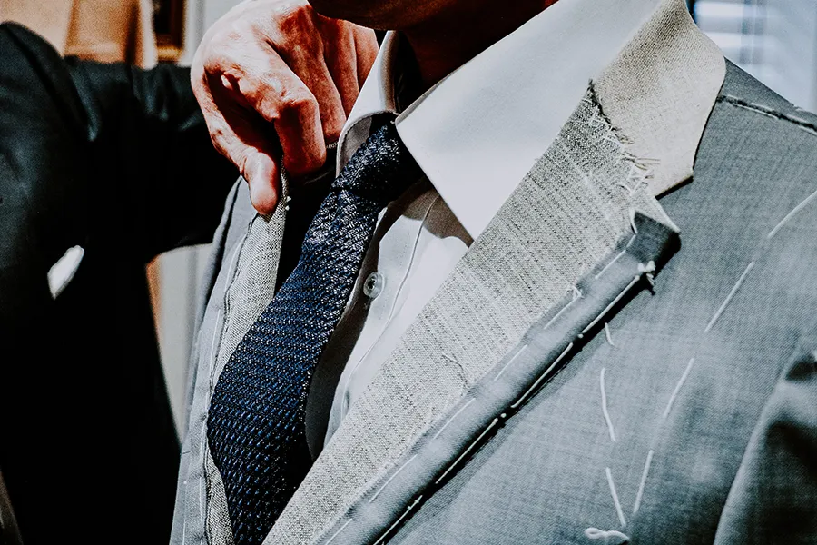 Detail work on jacket